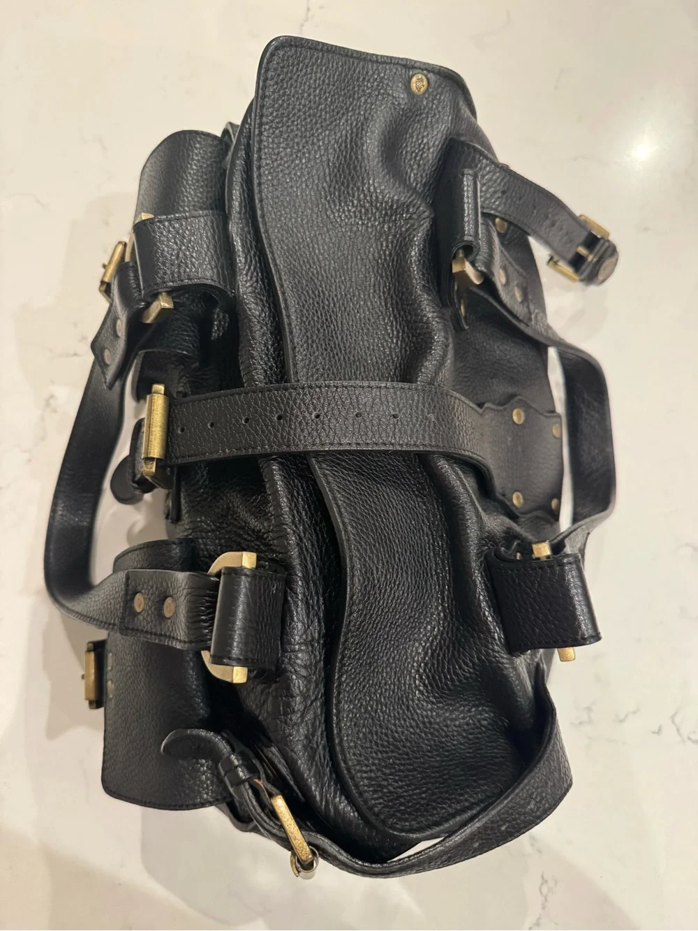 Mulberry Large Roxanne in Black Darwin Leather